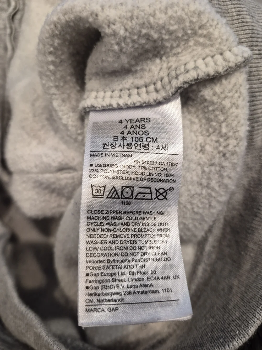 GAP soft gray